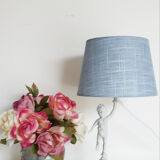 Gray patinated angel bedside lamp