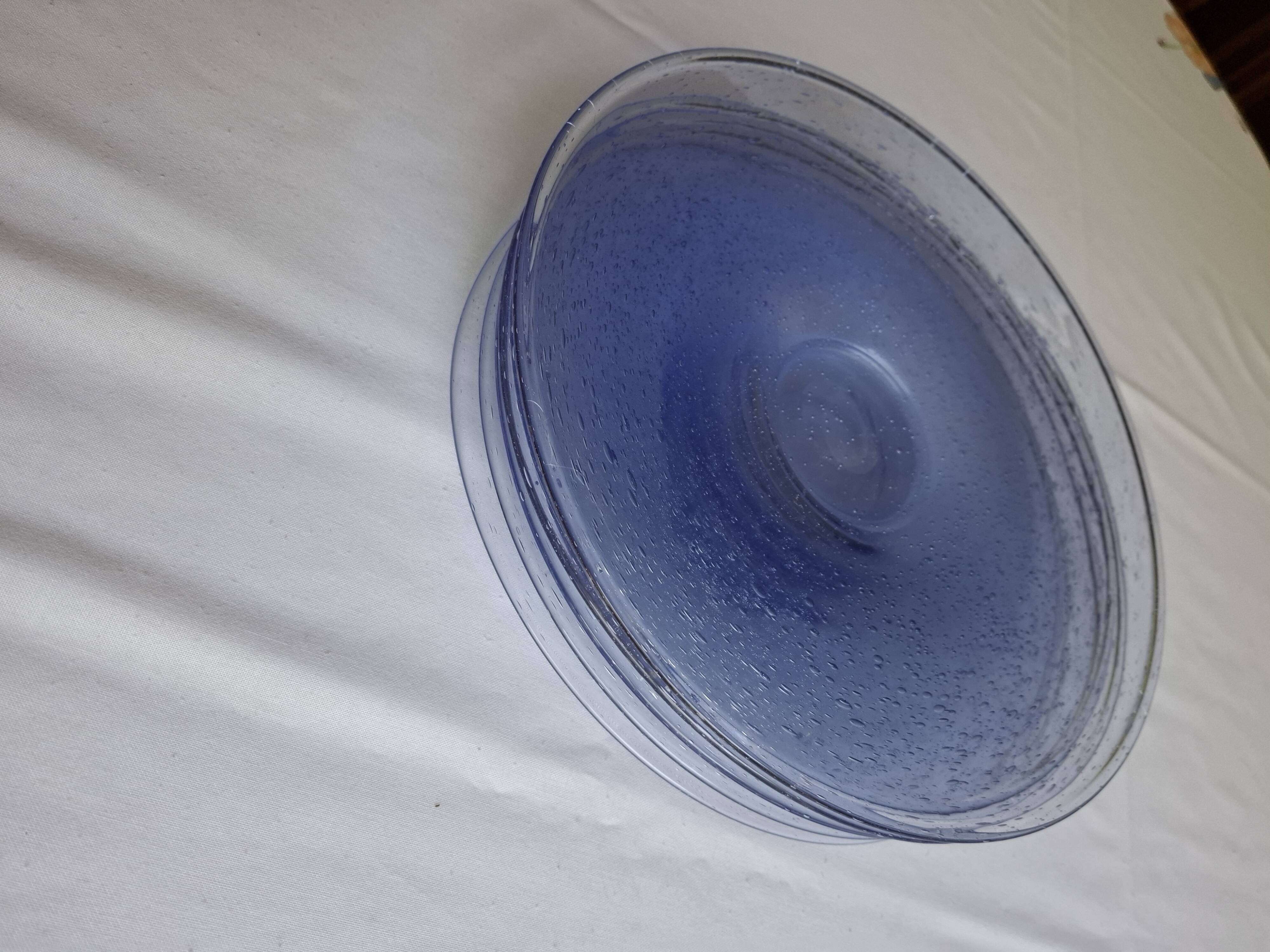 Vintage Biot bubble glass plates/dishes 30 cm