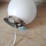 1940s ceiling light, white opaline globe