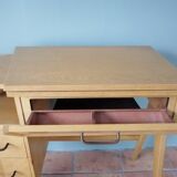 Singer sewing machine cabinet transformed into office 50s/60s