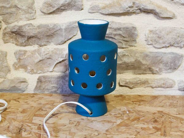 Lampe de table en céramique émaillé Henri Cimal
