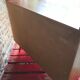 Vintage storage cabinet sliding doors feet compass