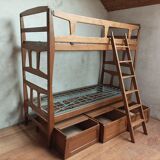 Stackable twin beds with storage chests