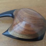 Wooden swan: 3 different types of wood (ebony, mahogany and other exotic wood)