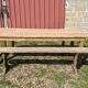 Table de ferme et ses deux bancs