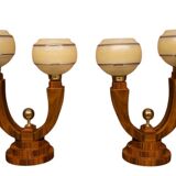Unique table lamps from the mid-20th century, after renovation.