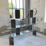 Roche Bobois stone and glass sculpture shelf 1970s