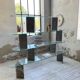 Roche Bobois stone and glass sculpture shelf 1970s