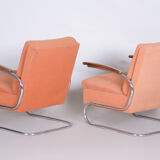 Fauteuil design Thonet modèle S411 fabriqué sous licence Mücke Melder années 30/40