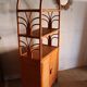 Rattan and vintage bamboo shelf