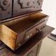 Neo-baroque antique buffet in silvered pine, Italy, 19th century