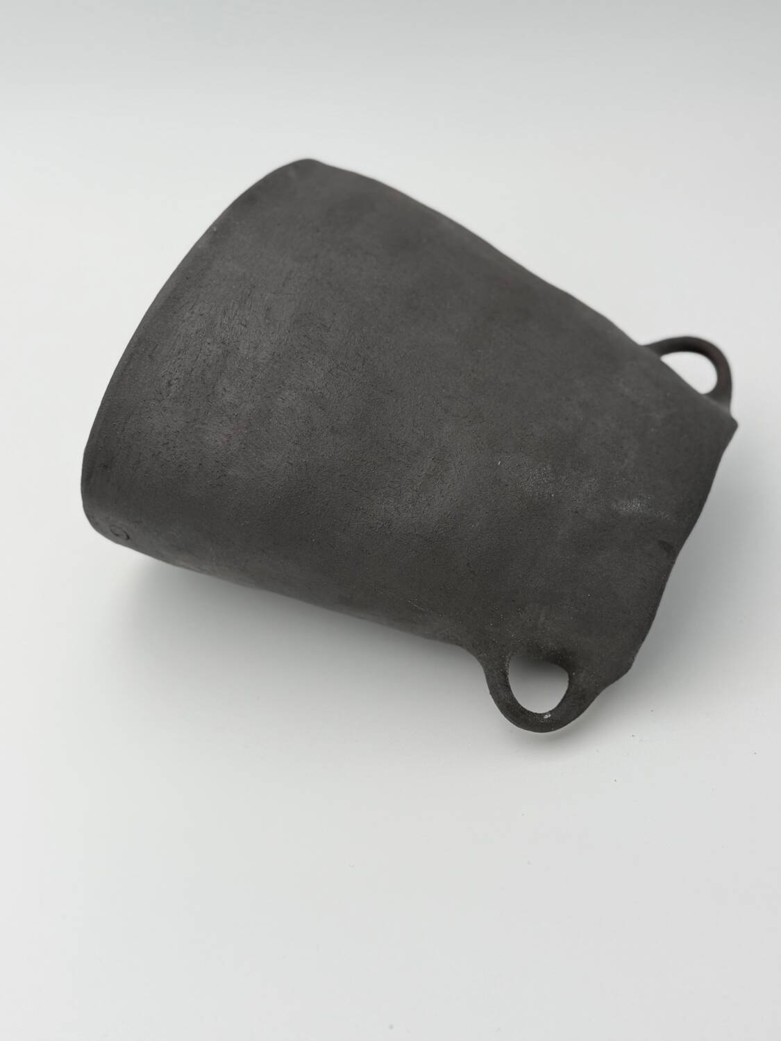 Black earth stoneware vase