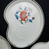 Set of 4 Paris porcelain breakfast cups, Pavot model