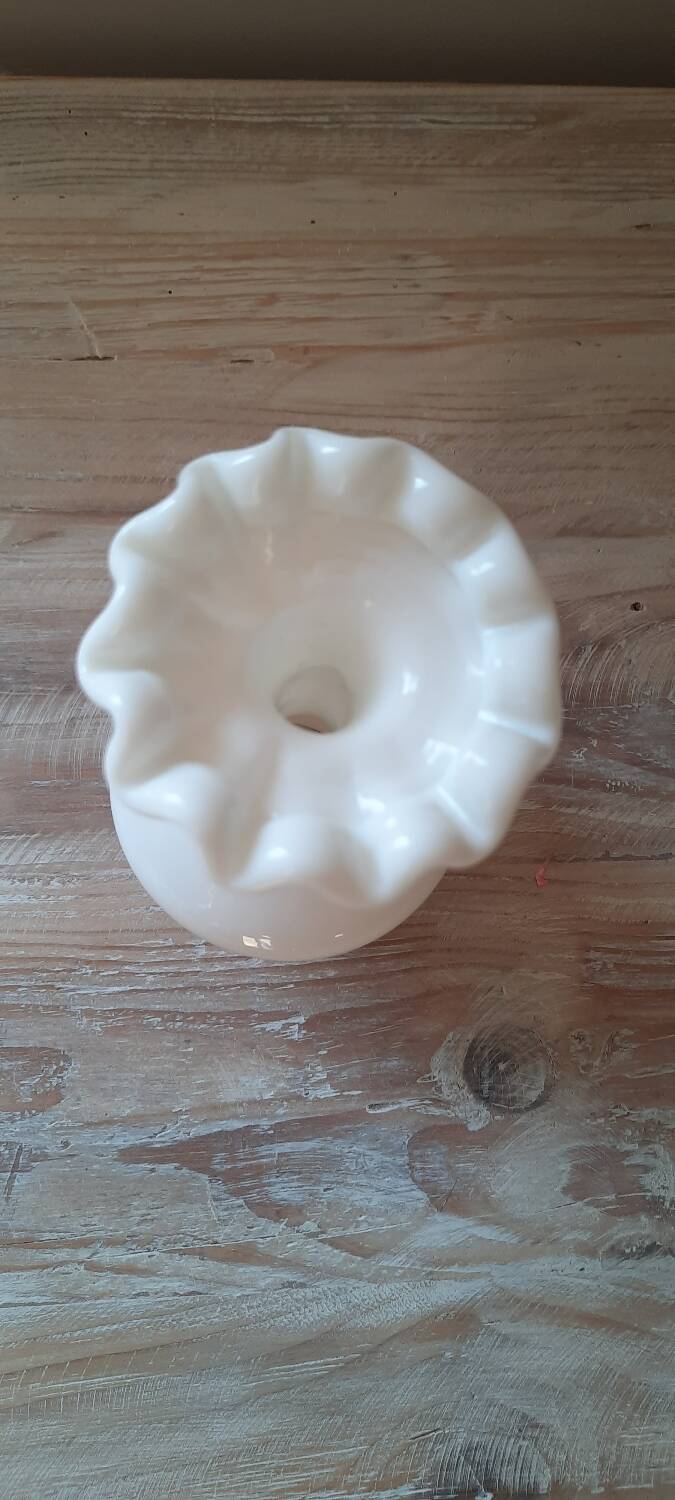 White opaline vase