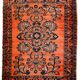 Handmade antique Persian Lilihan rug 5.3' x 7.2' (161cm x 219cm) 1920s