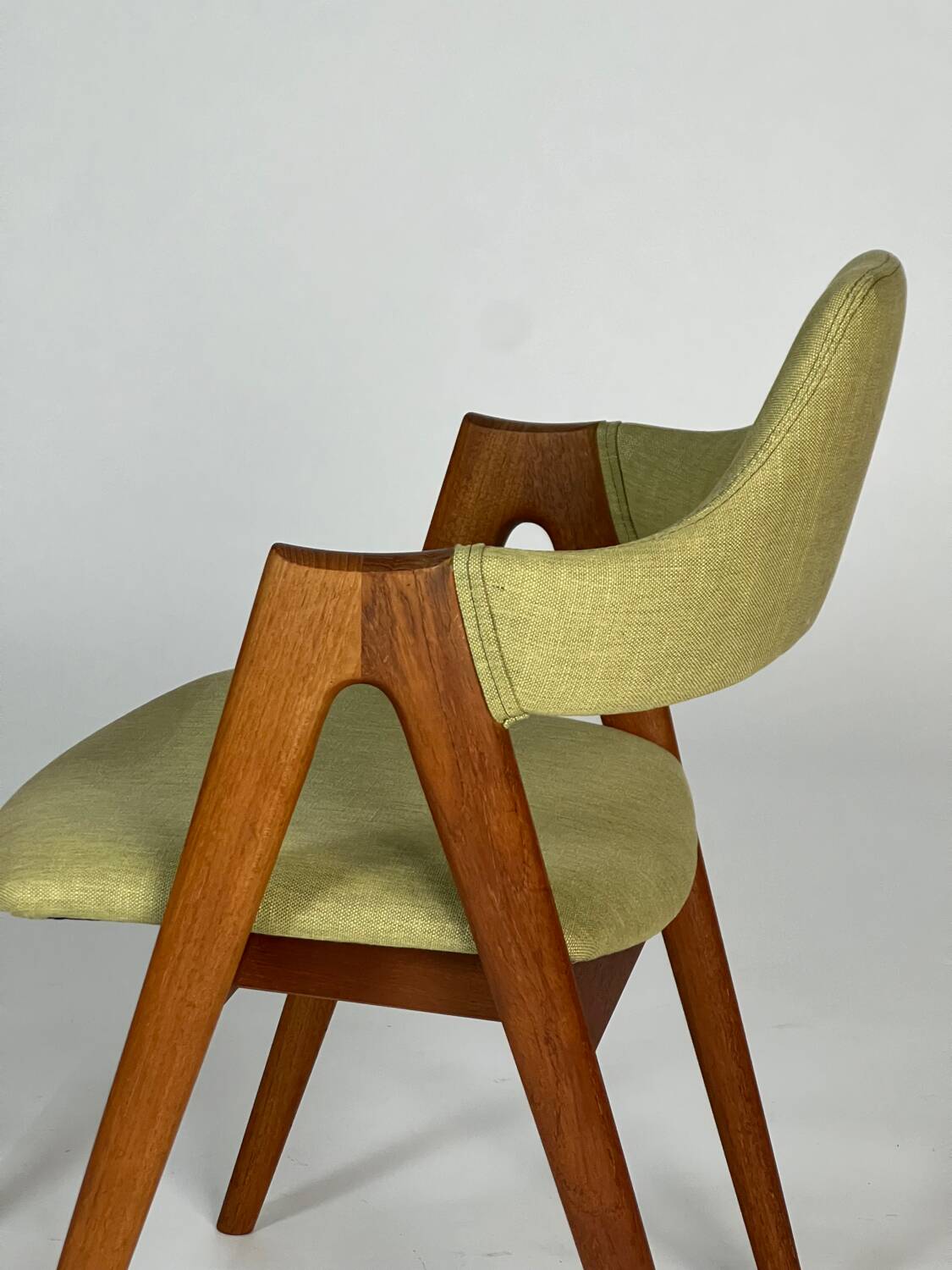 Set of two Vintage Danish Teak Compass chairs by Kai Kristiansen