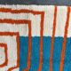 Tapis en laine pure fait main artisanale traditionnelle taille 100 x 200 cm