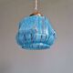 Art Deco pendant light in speckled blue glass, 1920s-30s