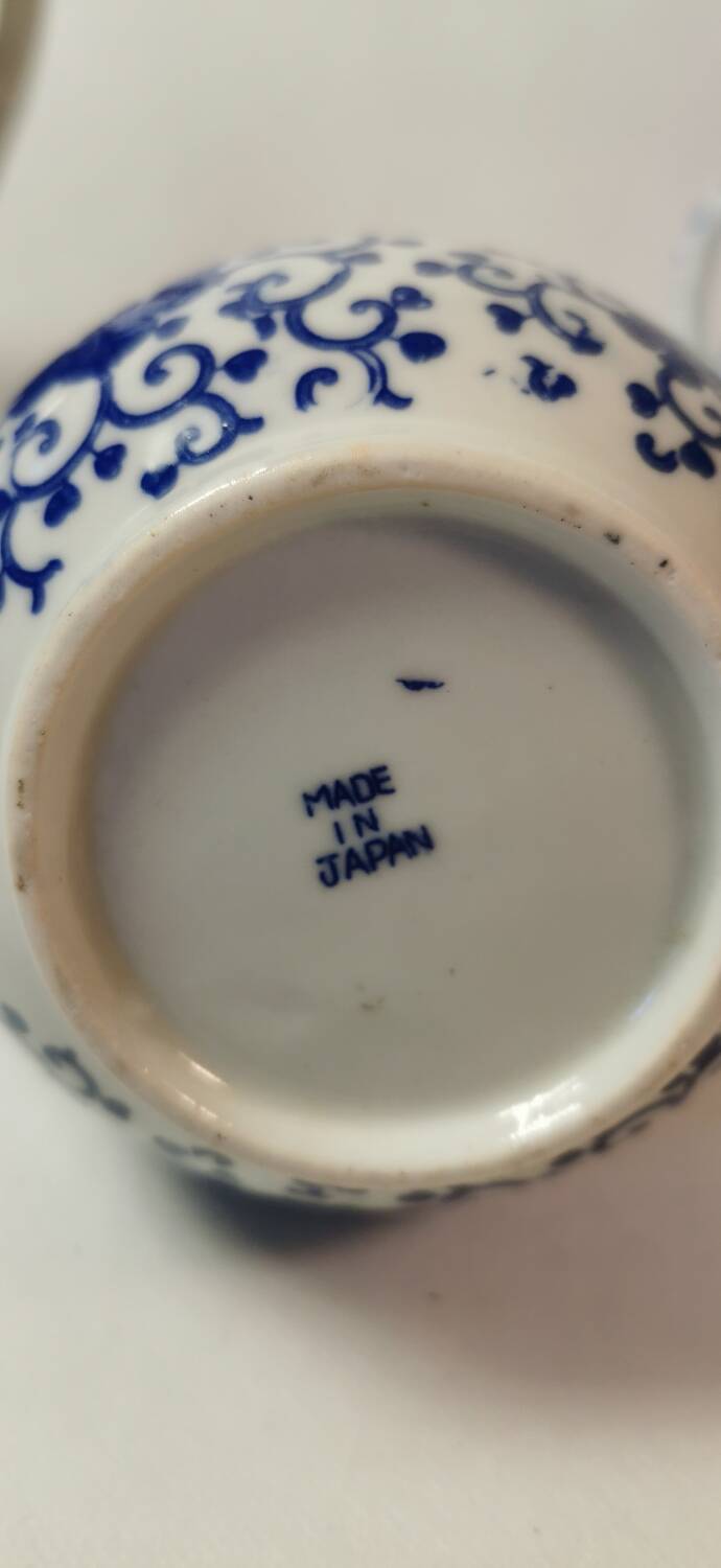 Blue White Japanese Porcelain Tea Set