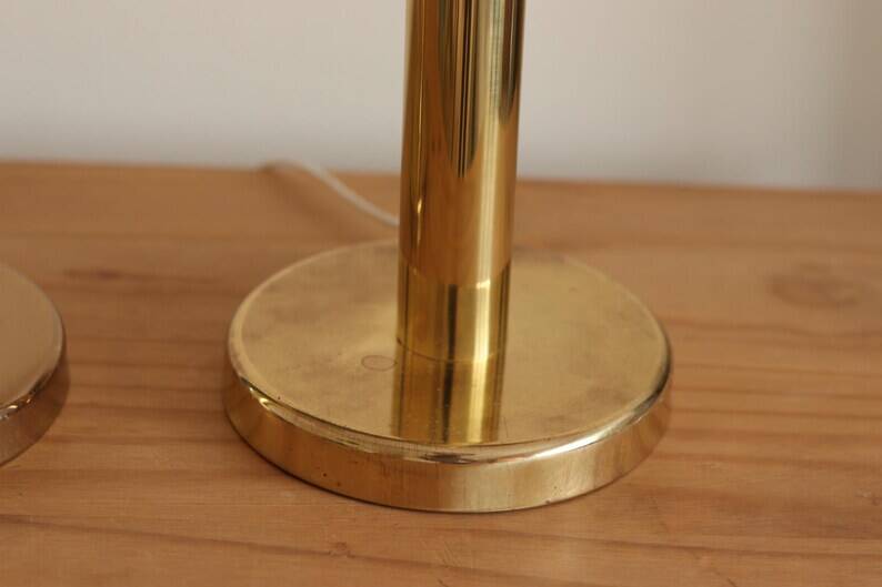 Pair of Vintage Large Brass Table Lamps