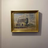 Old painting, landscape of Brittany, signed and dated 1931