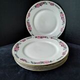 Set de 5 assiettes à dessert anciennes en porcelaine  Art Déco