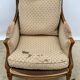 Fauteuil bergère à dossier canné