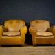 Ensemble de fauteuils club en cuir