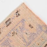 Tapis vintage beige, tapis turc vintage délavé par le soleil, tapis beige