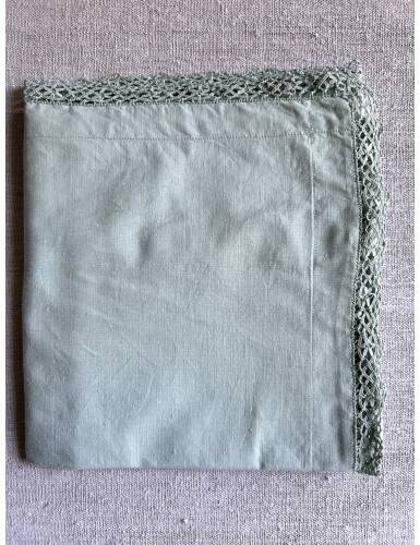Antique Cotton Pillowcase Dyed in Soft Green