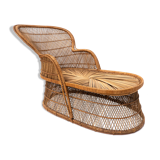 Mid-century rattan daybed, Italy 1940s