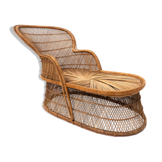 Mid-century rattan daybed, Italy 1940s