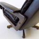 Strässel King chair brown leather armchair by Andre Vandenbeuck for WK