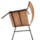 Set de 4 chaise de terrasse en rotin & fer forgé 1960s
