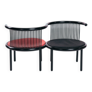 chaise Lübke en bois - 1980