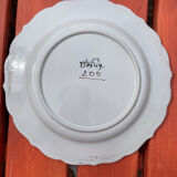 Assiette ancienne fleurie TIALY