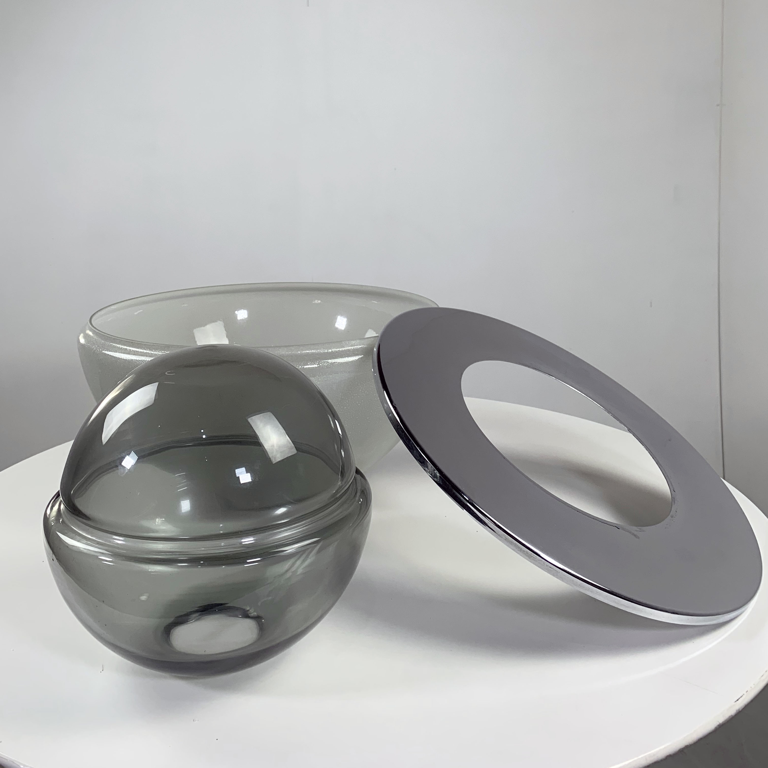 Table lamp and vase model "LT 327" by Carlo Nason for Mazzega, 1970