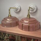 Pair of pink wall sconces