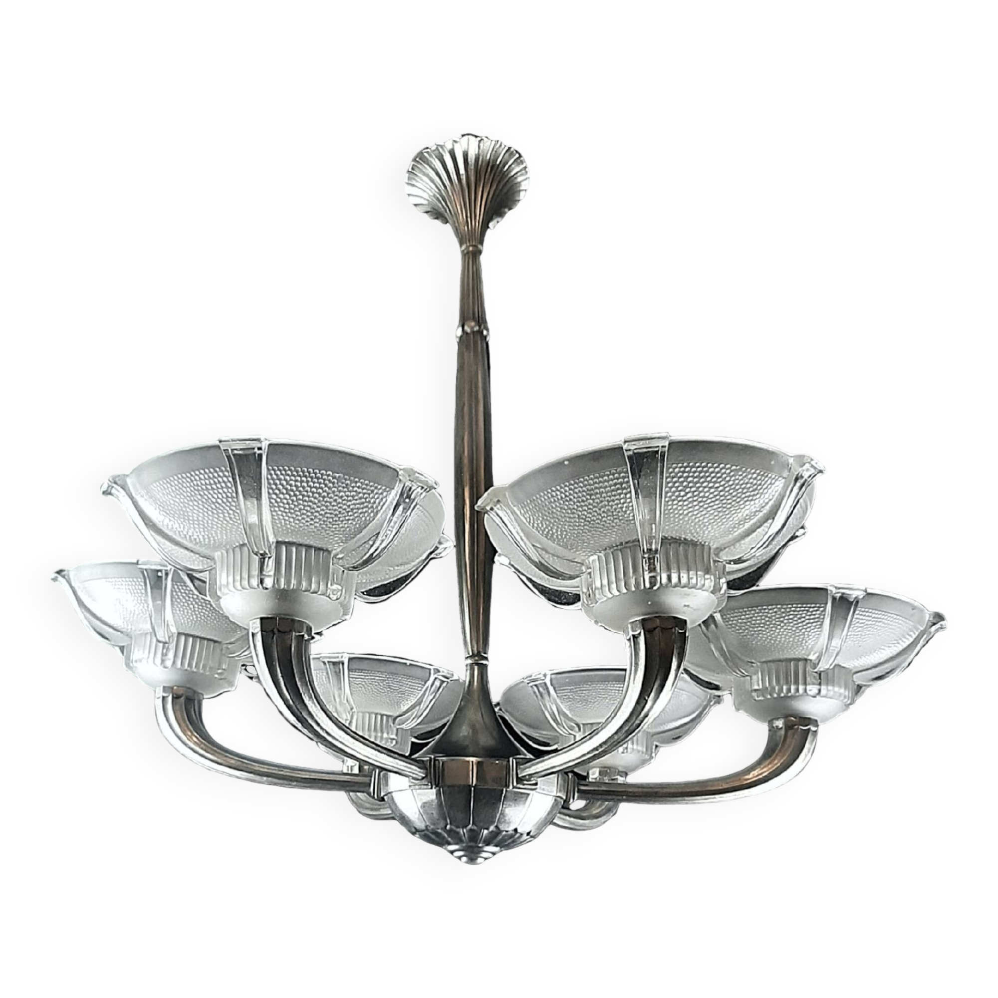 Lustre art deco 6 coupelles ezan