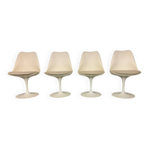 4 Mid-Century Modernist Space Age Tulip Chairs by Eero Saarinen Knoll, 1960s