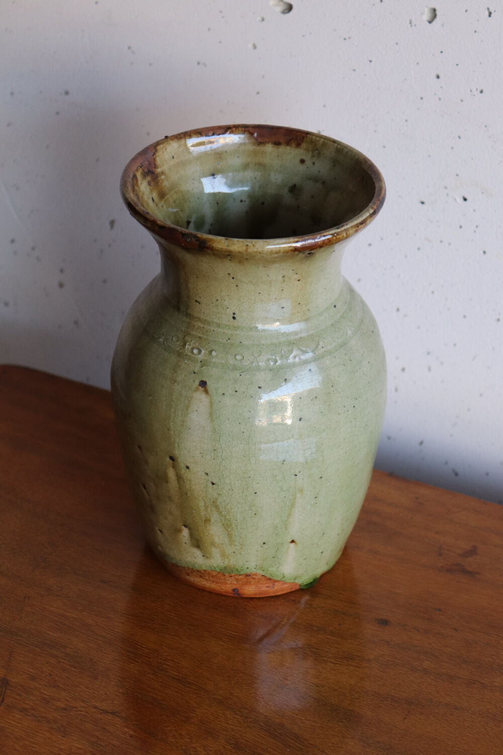 Glazed terracotta vase – signed Avonta