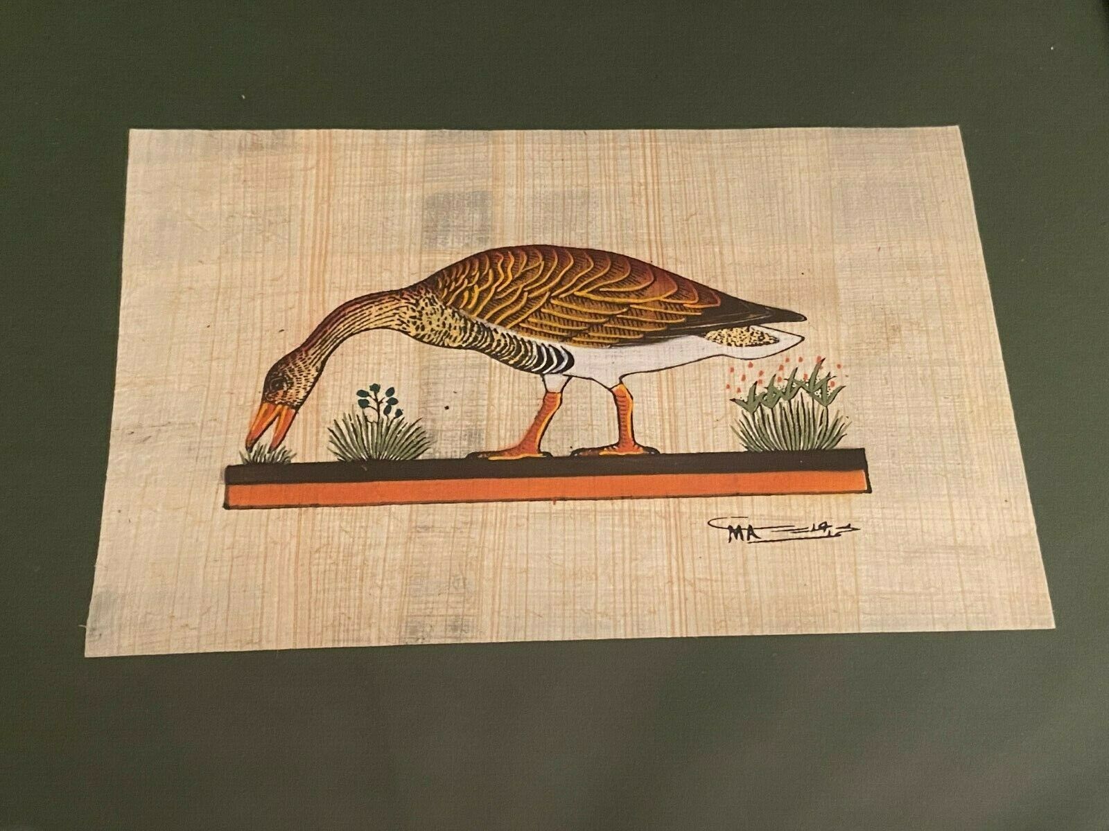 Tableau original égyptien représentant l'oie de Meidoum Egypte