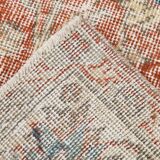 Tapis turc vintage shabby chic rouge pâle et bleu 5x9, 151x259 cm SK5619