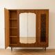 1970s vintage wooden wardrobe with mirrors
