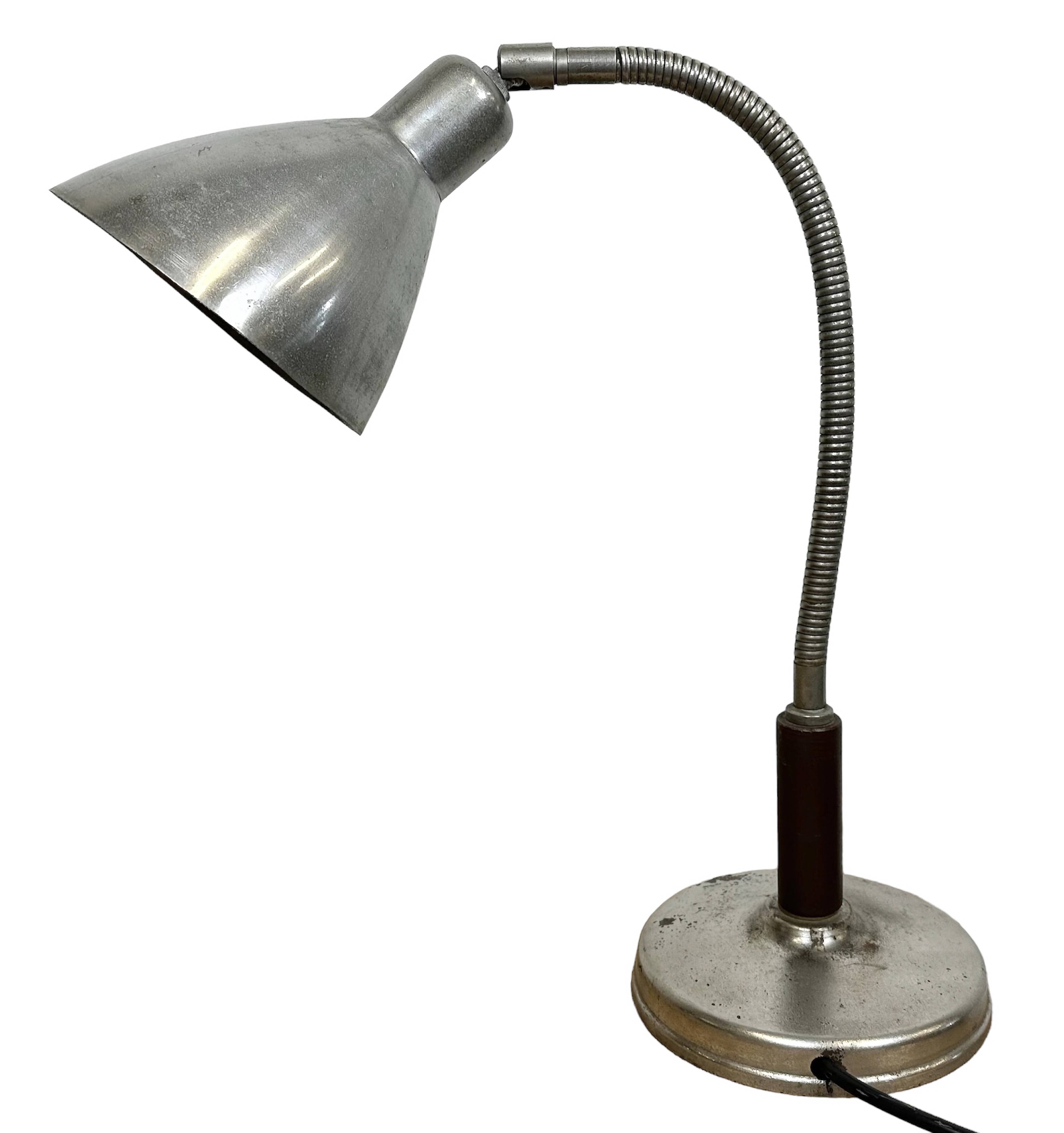 Vintage Gooseneck Table Lamp, 1950s