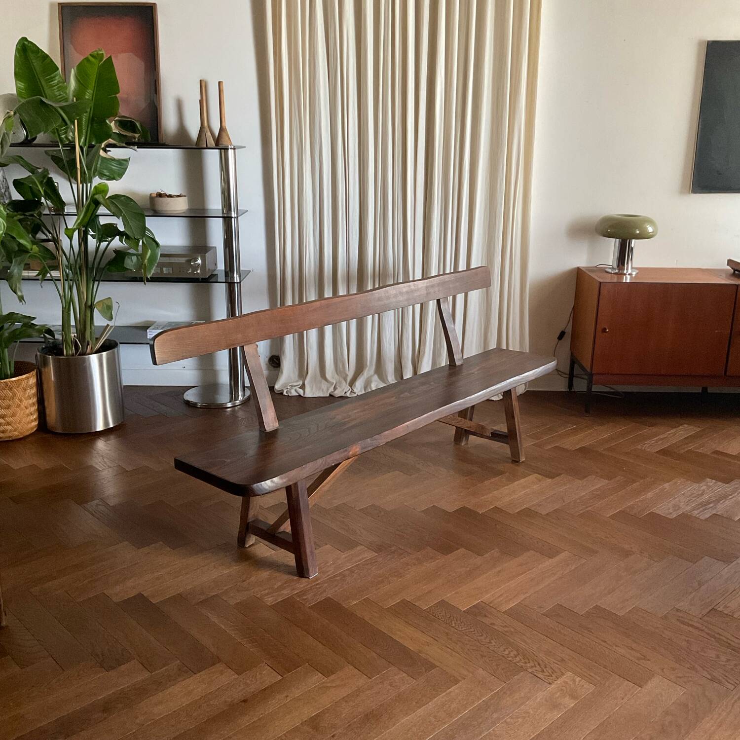 Sculptural bench by Olavi Hänninen for Aranjou – France, 1950s