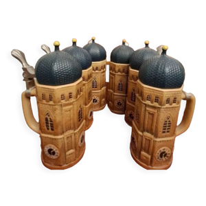 Chopes à bière céramique porcelaine