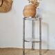 Table d'appoint en marbre et chrome, Italie années 70