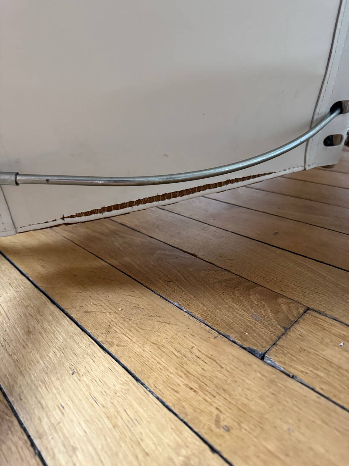 Chrome and leather chair