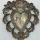 Grand ex voto coeur argent 15 cm antique italien grace reçu